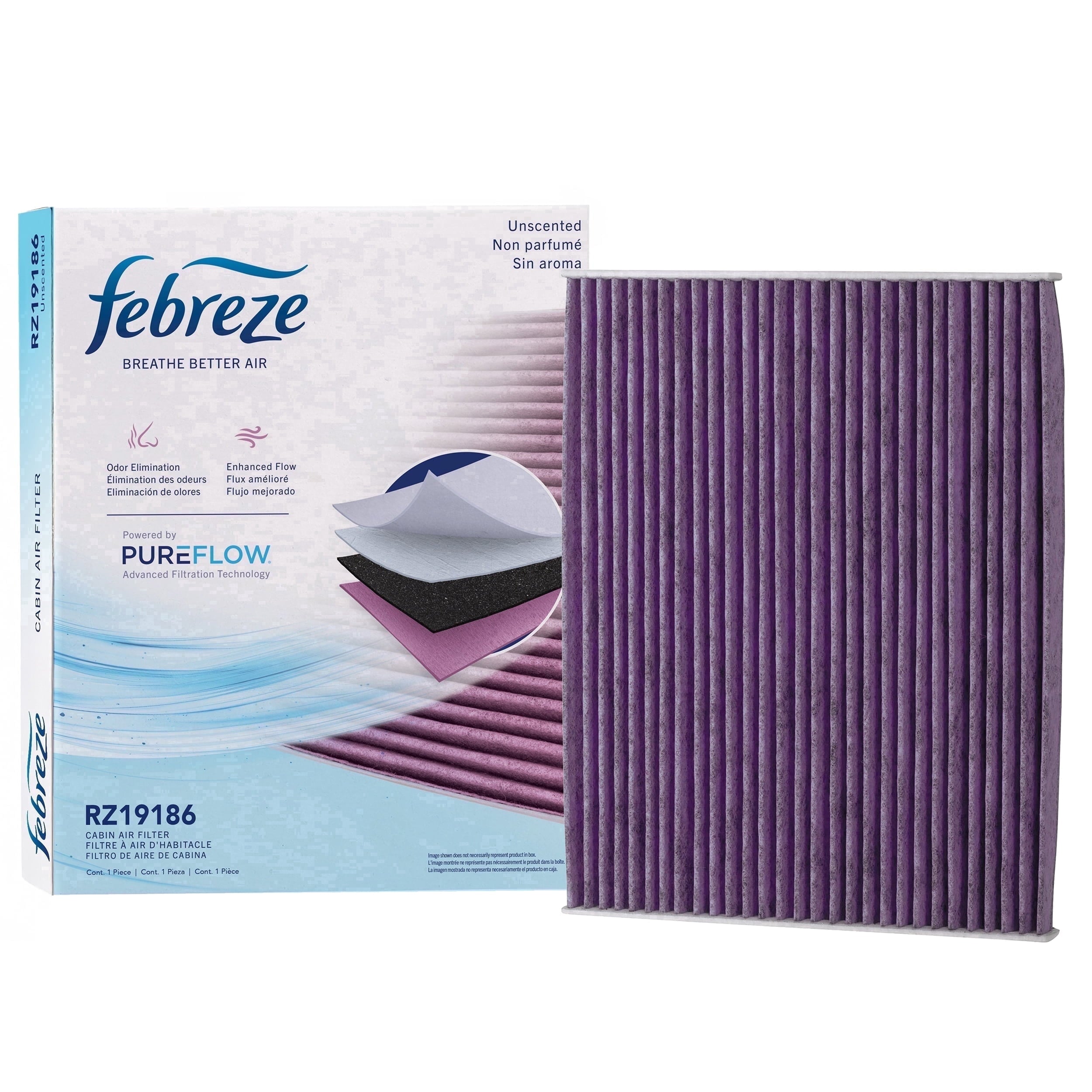 Febreze Odor Control Cabin Air Filter by PUREFLOW RZ19186 Fits 2021-2026 Jeep Grand Cherokee L 3.6L; 2022-2026 Grand Cherokee 2.0L, 3.6L; 2021-2024 Grand Cherokee L 5.7L