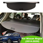 Fit 2014-2020 Nissan Rogue Retractable Cargo Cover for 2014 2015 2016 2017 2018 2019 2020 Nissan Rogue SUV Accessory Rear Trunk Privacy Shield Shade, Black