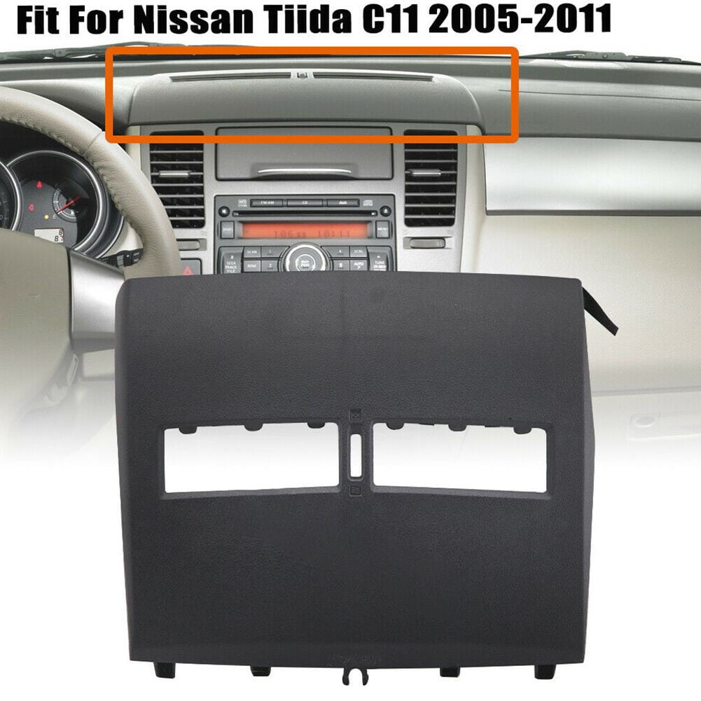 For Nissan Versa 2007-2012 Black Front Upper Top Center Dash Air Vent Trim Bezel Auto Accessories