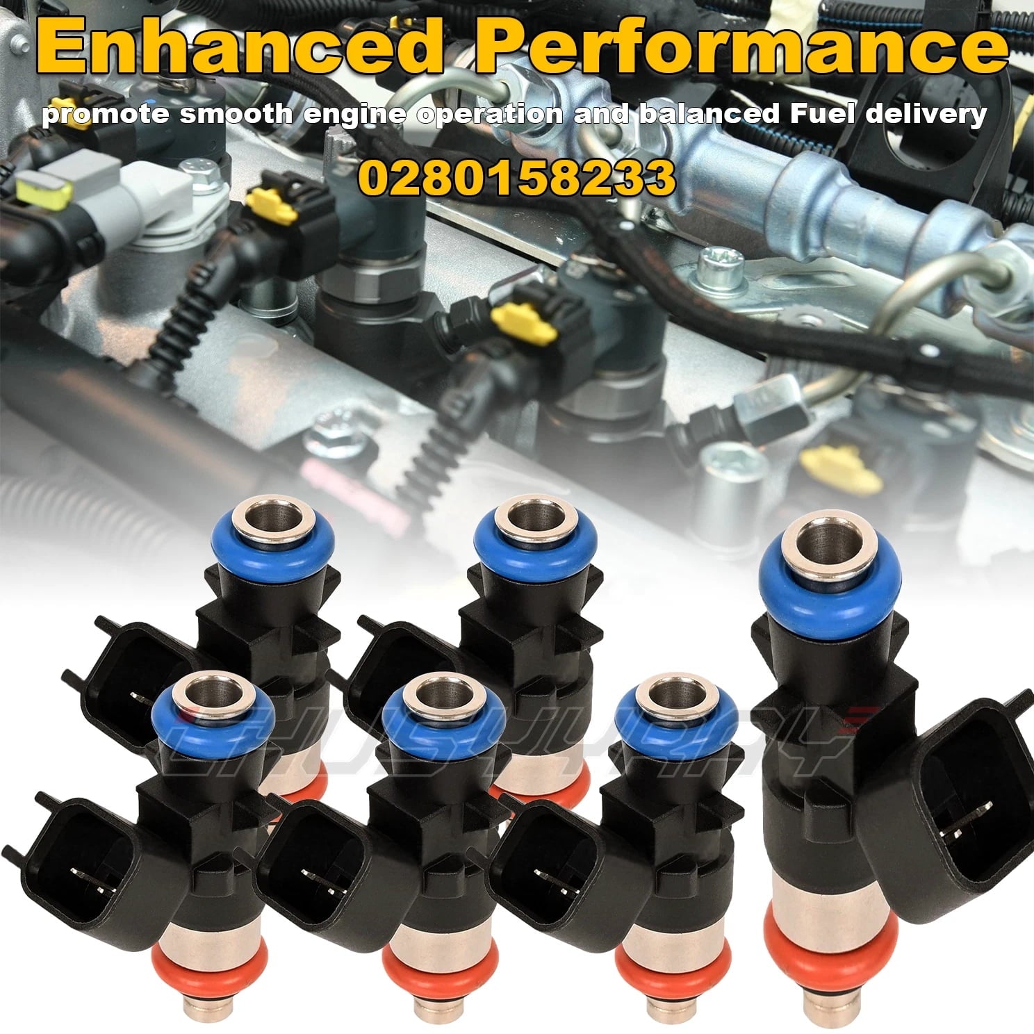CHUSYYRAY Fuel Injectors 0280158233 fit Jeep Grand Cherokee 3.6L 2011-2017 6x