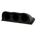 GlowShift | 52mm Black Universal Triple Gauge Dash Pod with Dome Lip for Cars and Trucks