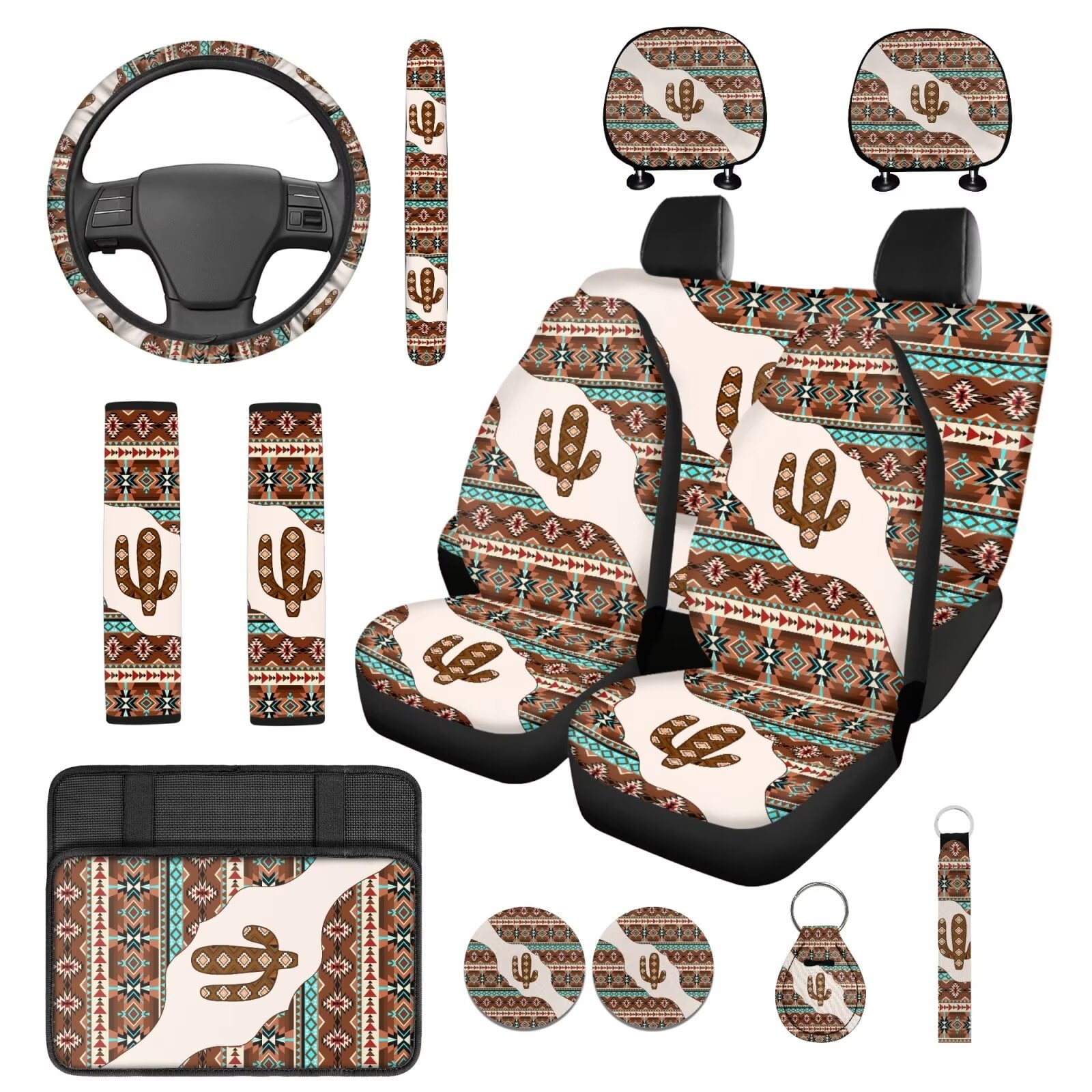 Motivo™ HUIACONG Blue Leopard Print Seat