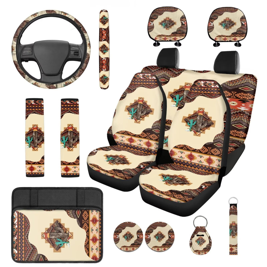 Motivo™ HUIACONG Blue Leopard Print Seat