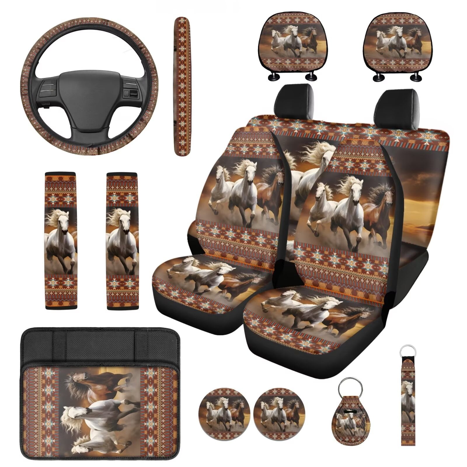 Motivo™ HUIACONG Blue Leopard Print Seat