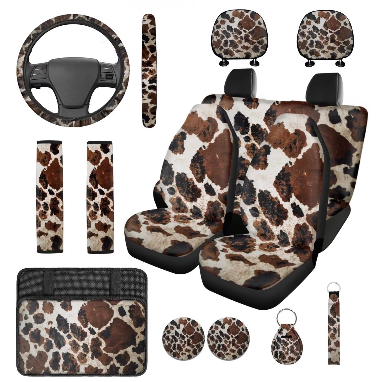 Motivo™ HUIACONG Blue Leopard Print Seat