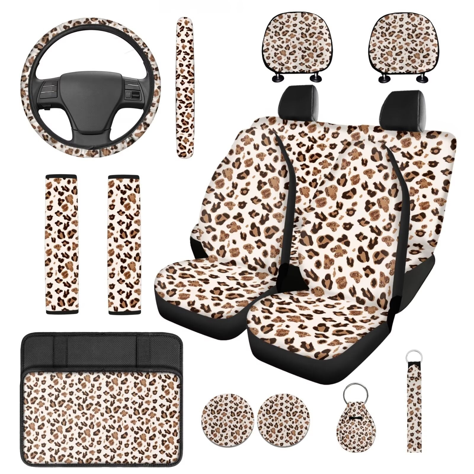 Motivo™ HUIACONG Blue Leopard Print Seat