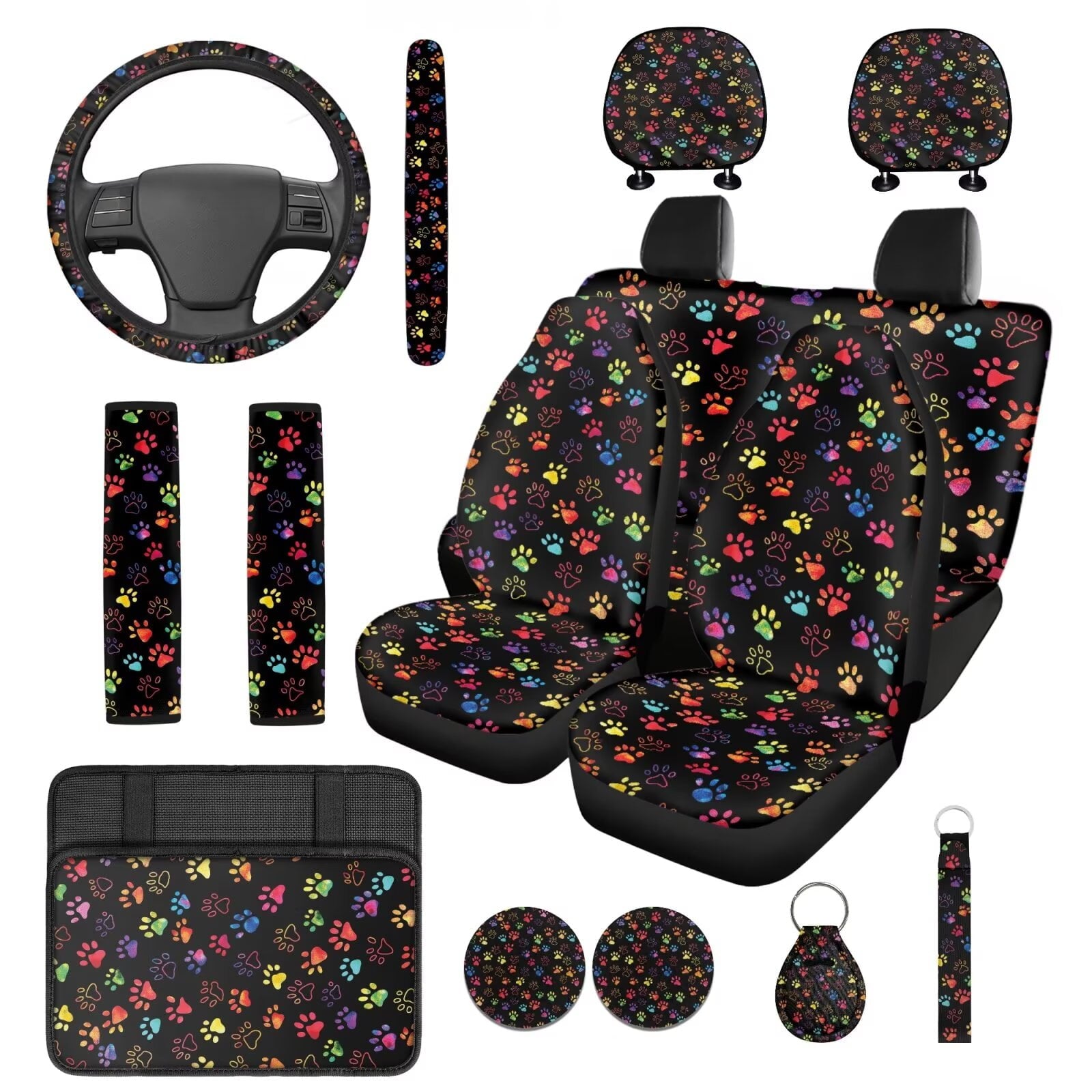Motivo™ HUIACONG Blue Leopard Print Seat
