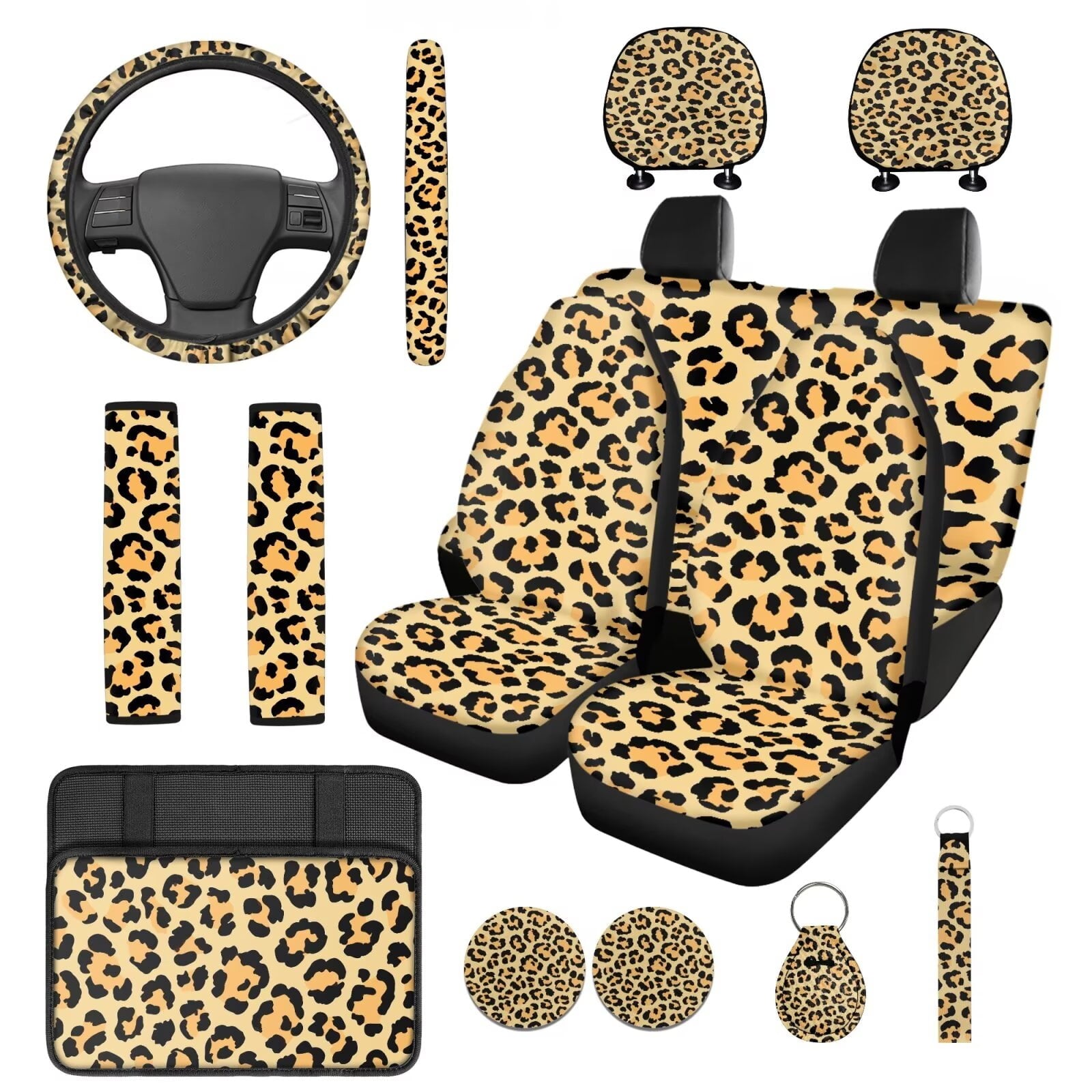 Motivo™ HUIACONG Blue Leopard Print Seat