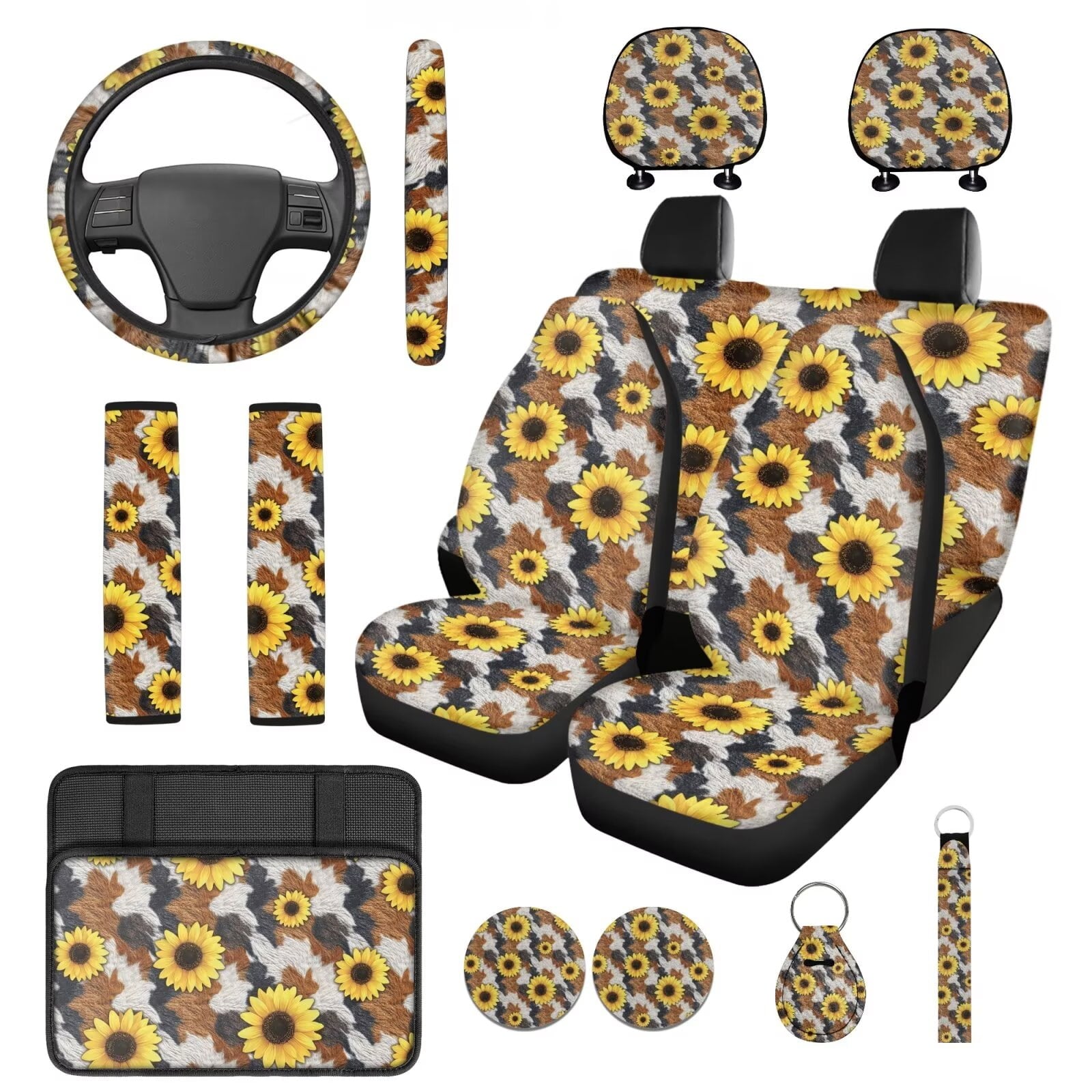 Motivo™ HUIACONG Blue Leopard Print Seat