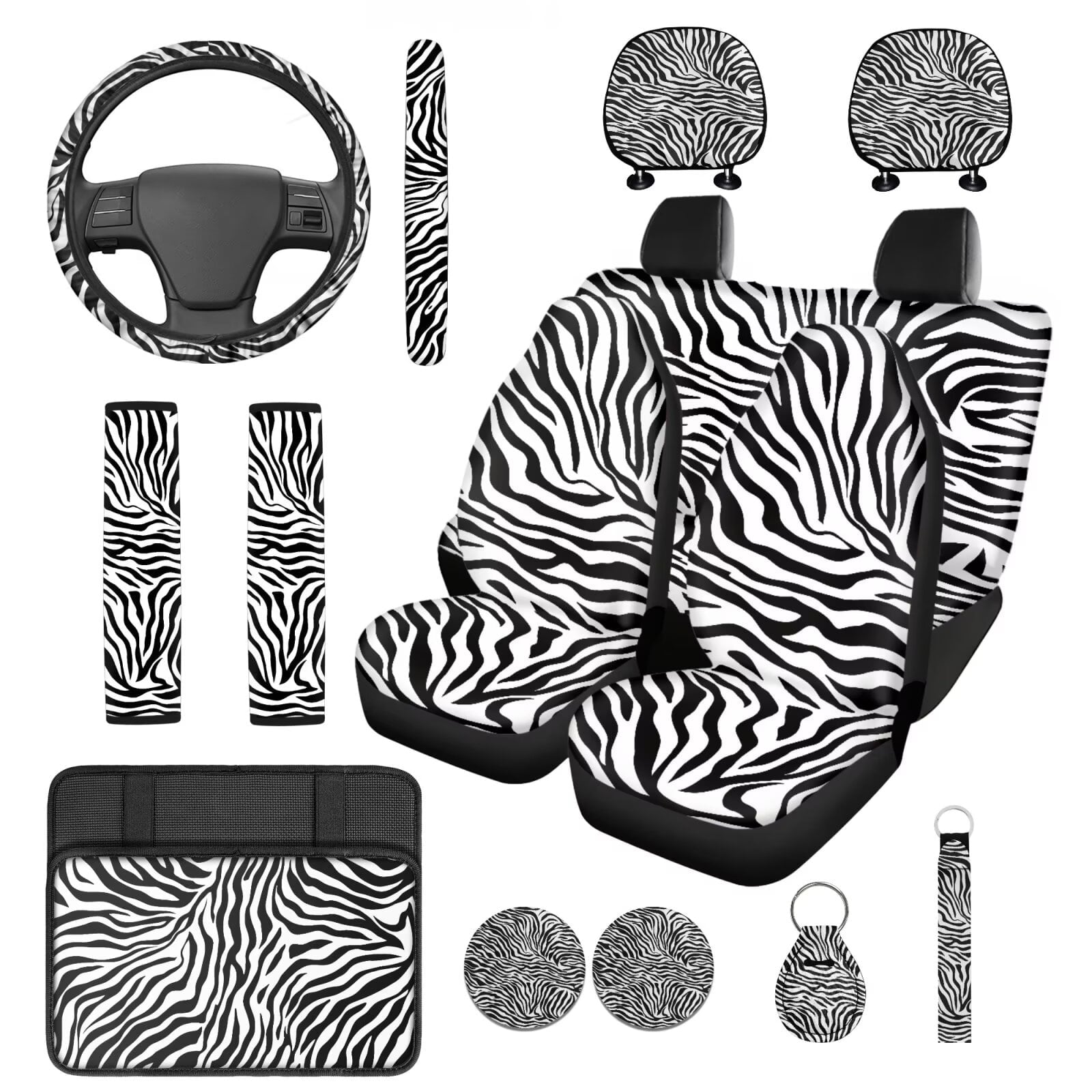 Motivo™ HUIACONG Blue Leopard Print Seat