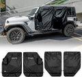 JOYTUTUS Hard Door Storage Bags Compatible with Wrangler CJ YJ TJ JK JL 4-Door 1976-2026, Hard Door Protector for Gladiator JT 2020-2026