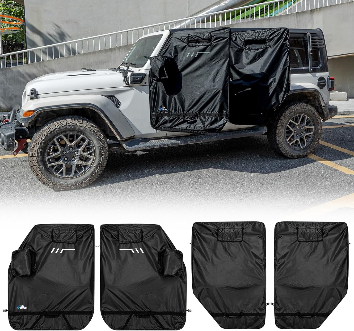 JOYTUTUS Hard Door Storage Bags Compatible with Wrangler CJ YJ TJ JK JL 4-Door 1976-2026, Hard Door Protector for Gladiator JT 2020-2026