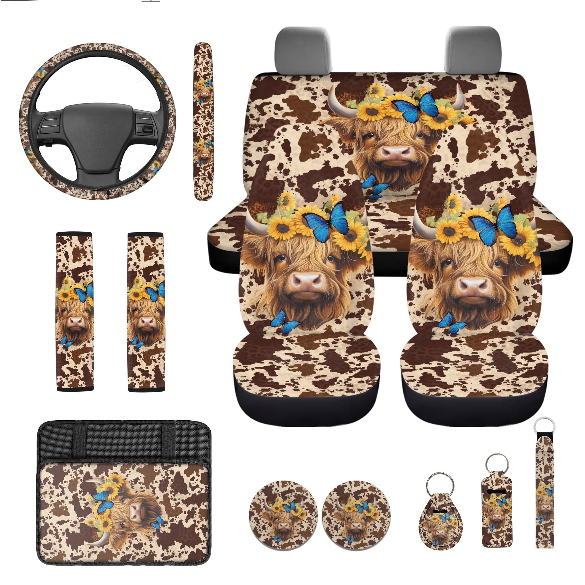 Motivo™ Jeiento Highland Cow Car Accessories