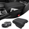 KBH Center Console Cover for 2023-2026 Honda Pilot Accessorie, 2024 2025 2026 Honda Ridgeline/Passport Armrest Cover with Side Pockets, Black Leather Middle Console Lid Protector