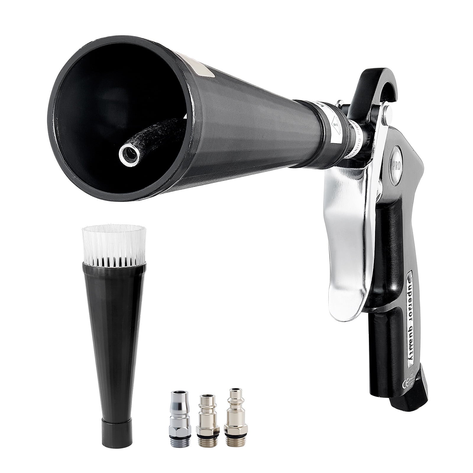 KFFKFF High-Pressure Car Cleaning Gun with Adjustable Airflow, Includes Two Nozzle Sets and 360° Rotating Design for Thorough Cleaning, Effectively Removes Dirt and Dust, Compatible with 1/4 NPT