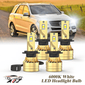 LED Headlight Bulb for Mercedes-Benz ML350 2003-2015 - 100,000LM Super-Bright 6000K White, High Low Beam Bulbs，Plug & Play, Pack of 4