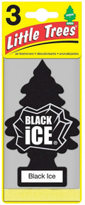 Little Trees Car Air Freshener, Black Ice 3 ea (Pack of 6)