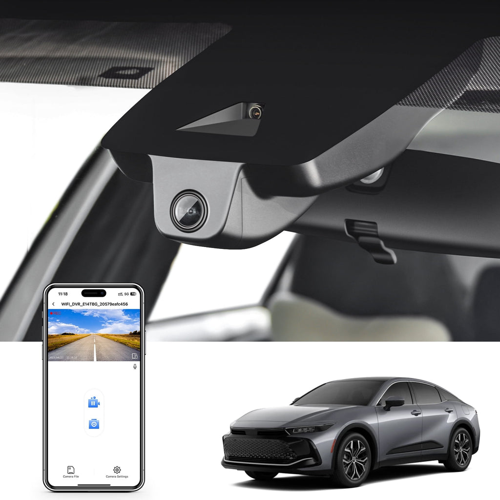 Mangoal 4K Dash Cam Starvis Sensor Custom Fit for Toyota Crown 2023-2026 &Crown Signia 2025 2026, XLE Limited Platinum etc, OEM Look, UHD 2160P Video, Loop Recording, GPS, 64GB Card