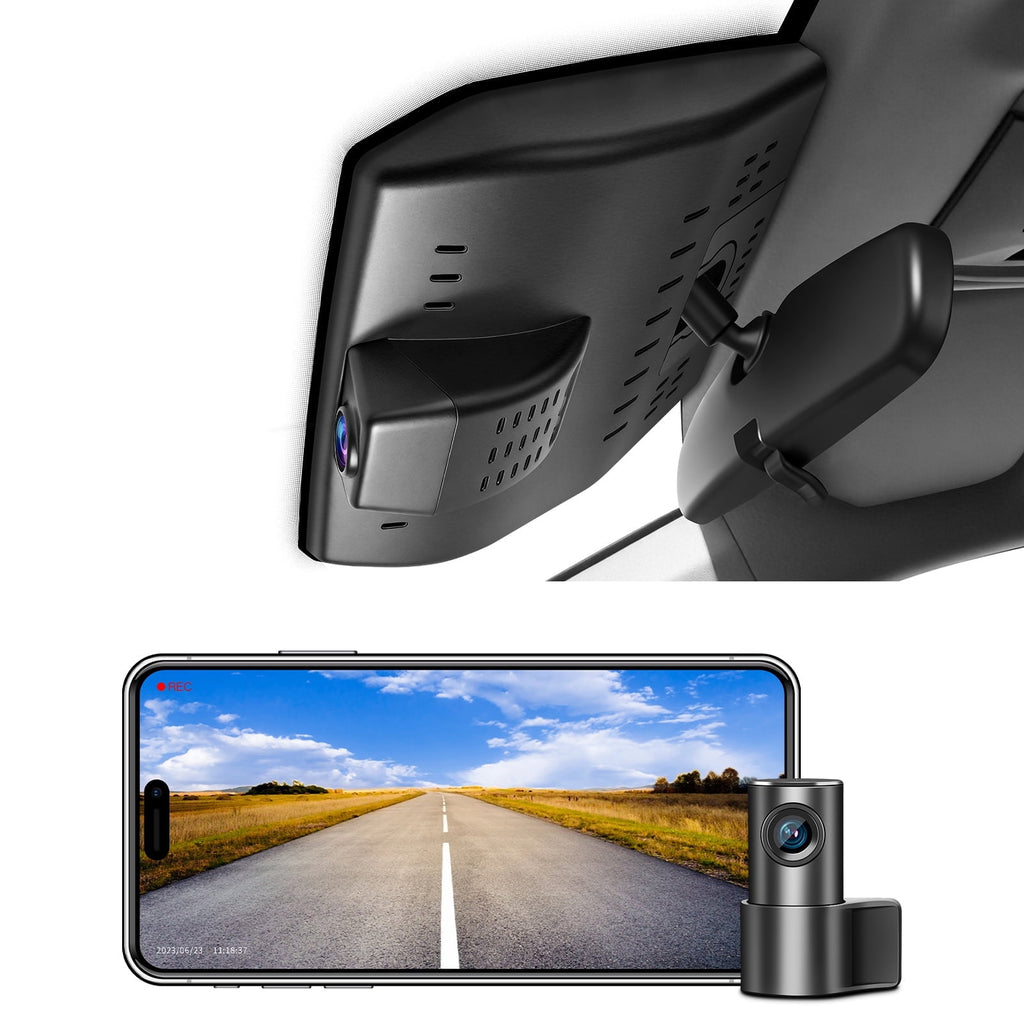 Mangoal Front 4K and Rear 1080p Dash Cam Starvis Sensor Custom fit for Toyota Prius & Prius AWD-e & Prius Prime 2023-2026, LE Limited Nightshade XLE etc, OEM Look, GPS, 128GB Card