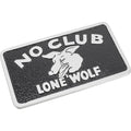 Speedway Motors No Club Lone Wolf Car Club Plaque, Cast Aluminum Decorative Emblem with Gloss Black Recessed Background, Universal Fit, 4.88 Inch Height