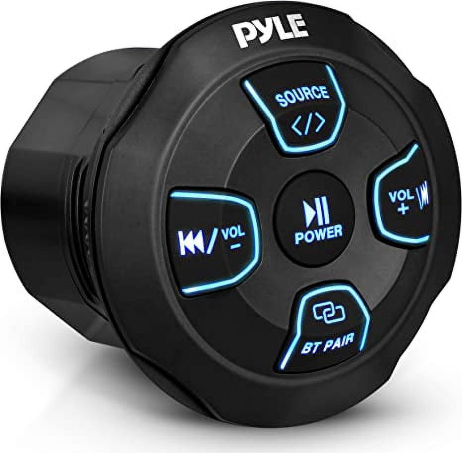 Pyle PLMRBT18 - Amplified Wireless BT Audio Controller - Waterproof-Rated Marine Receiver Remote Control for Car, Truck, Boat, 4x4, PowerSport Vehicles (300 Watt)