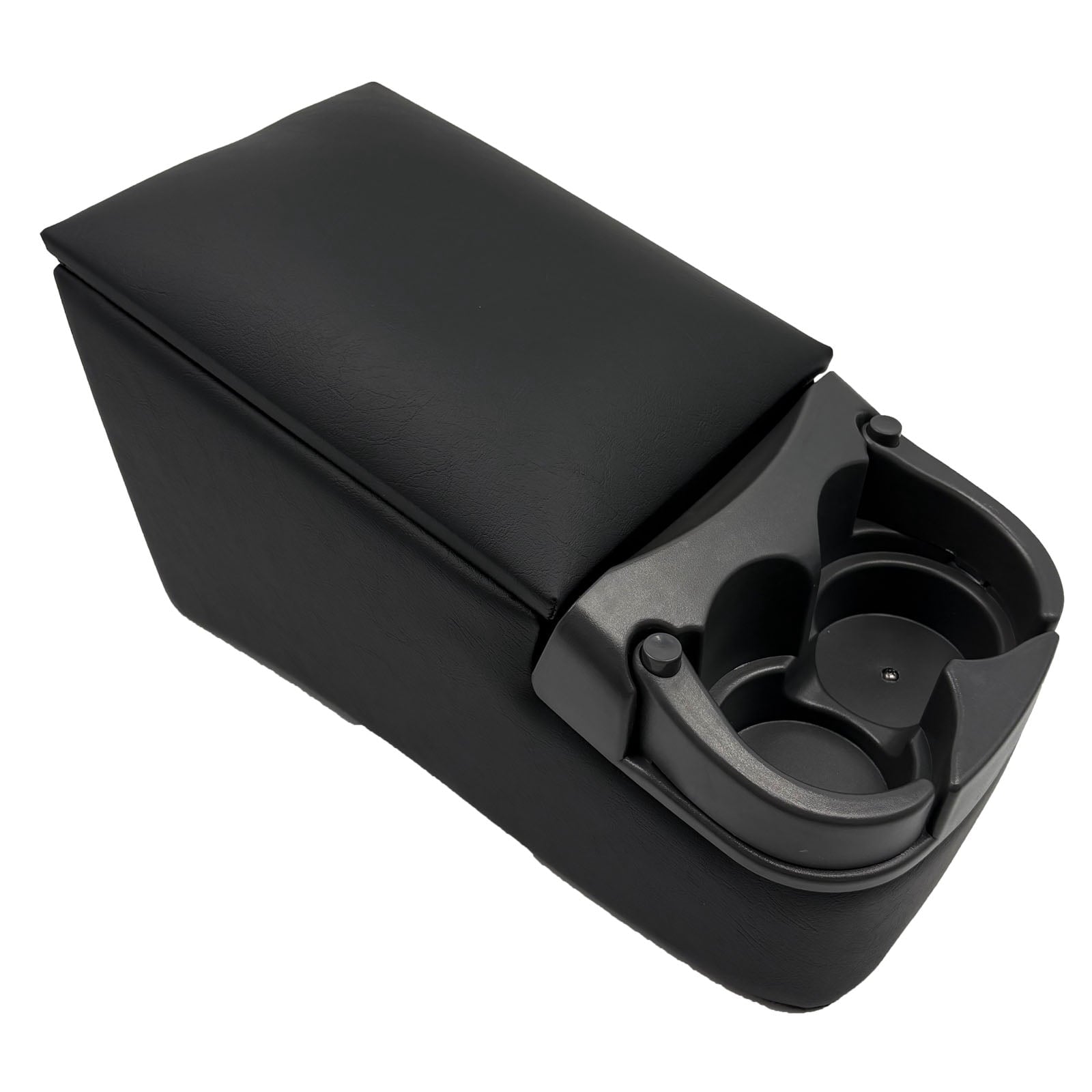 Universal Truck Bench Seat Console with Cup Holders, Black