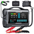 VANTRUE POWER JS3 3250A Jump Starter with 160PSI Air Compressor, 12V Car Battery Booster with 9" Large Display, 65W Fast Charging Power Bank, 400 Lumens LED Light - for 10L Gas/8L Diesel Engines