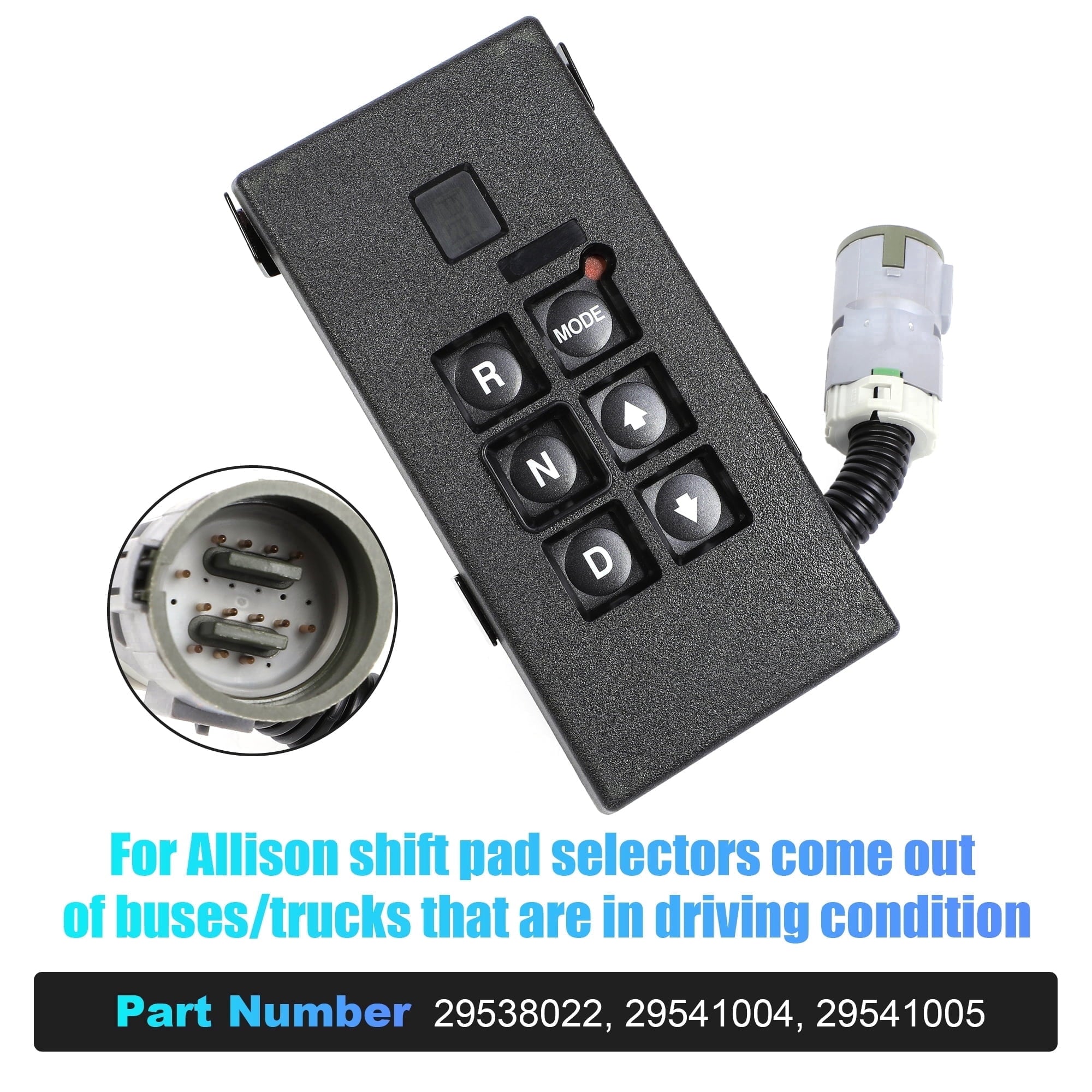 Saree Shift Pad Transmission Selector WTEC-3 Push Button Shifter for Allison 29538022 Transmission Electronic Shift Control Panel Replacement Part