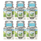 Yankee Candle Car Jar Ultimate, Clean Cotton, 0.96 oz (Pack of 6)