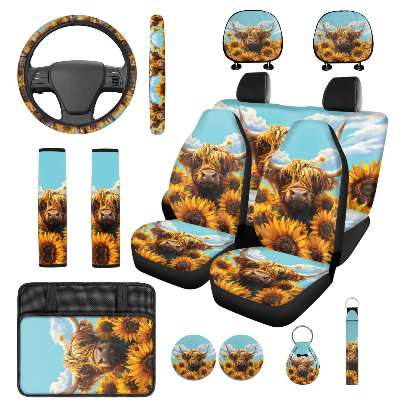 Motivo™ Yuyamidu Highland Cow Auto Seat