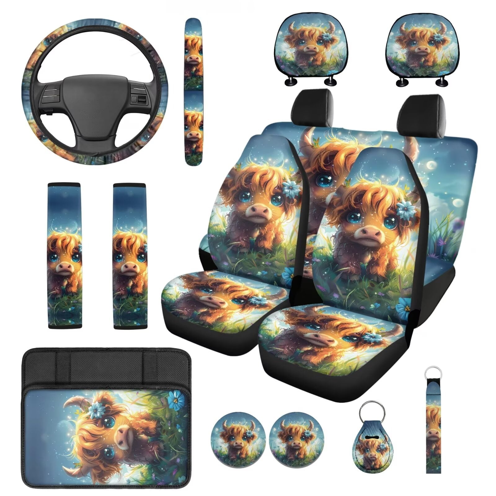 Motivo™ Yuyamidu Highland Cow Auto Seat