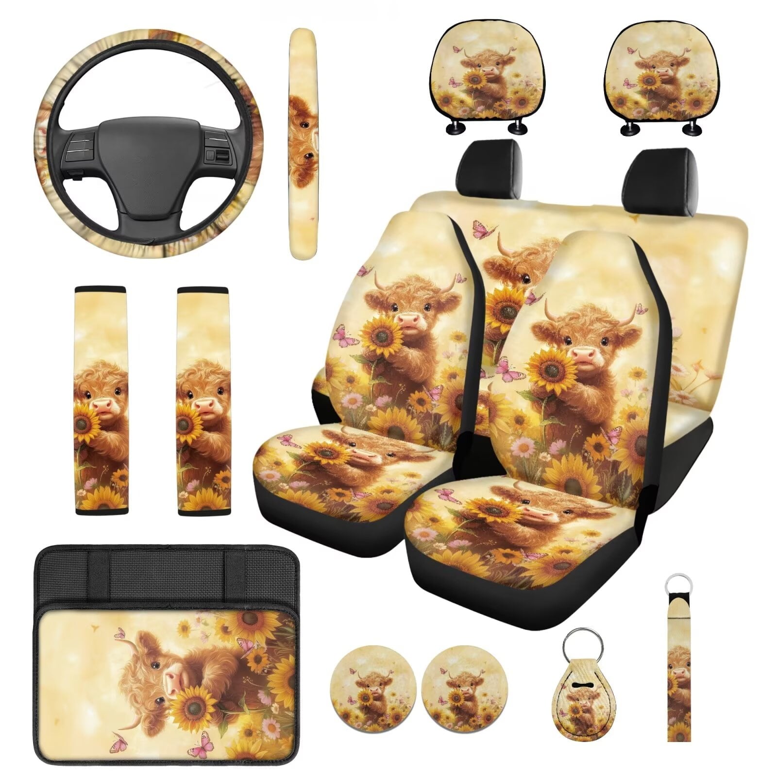 Motivo™ Yuyamidu Highland Cow Auto Seat