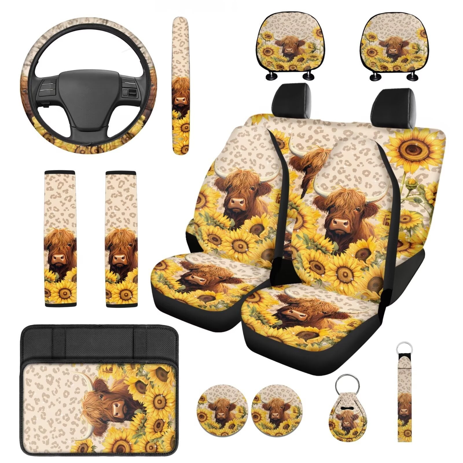 Motivo™ Yuyamidu Highland Cow Auto Seat