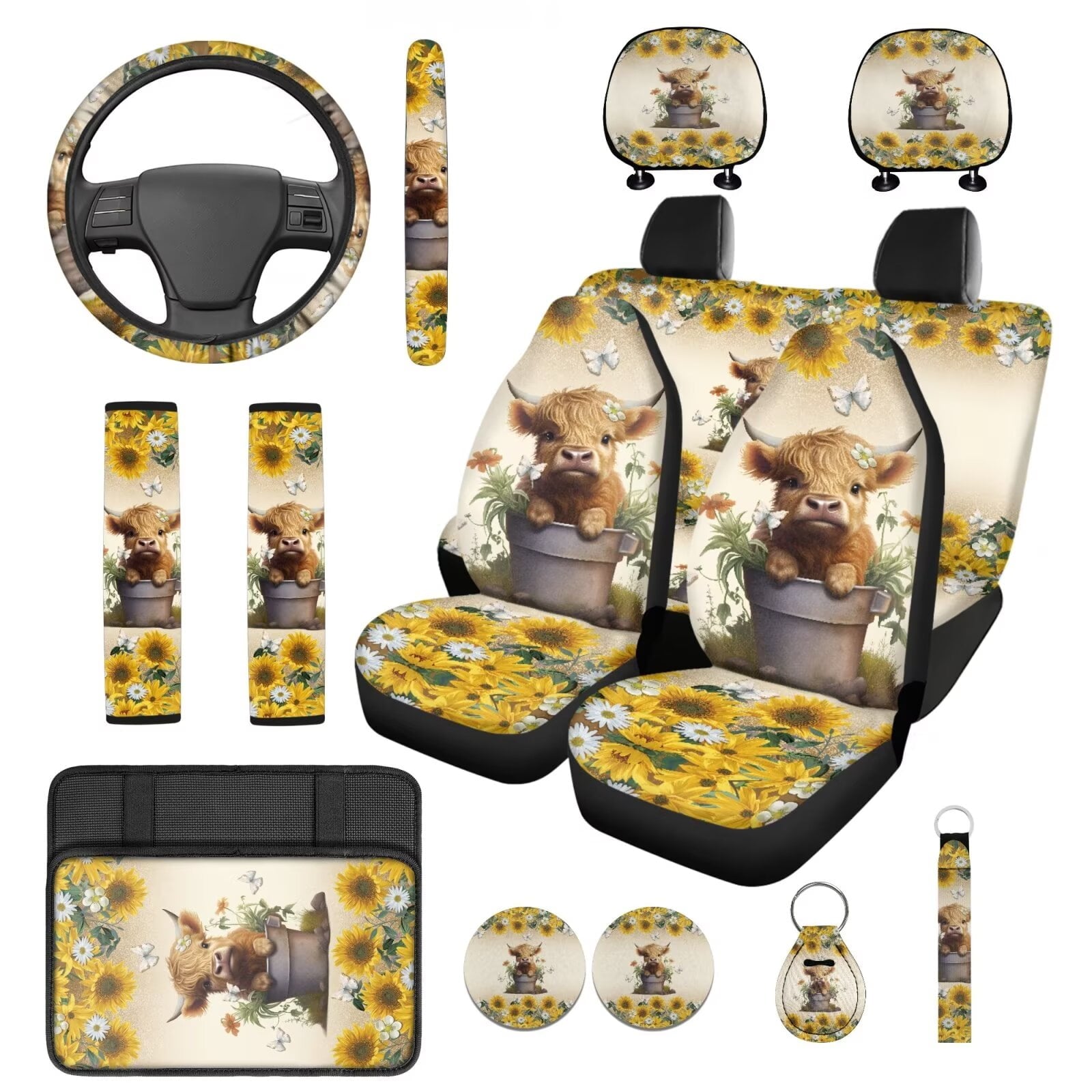 Motivo™ Yuyamidu Highland Cow Auto Seat
