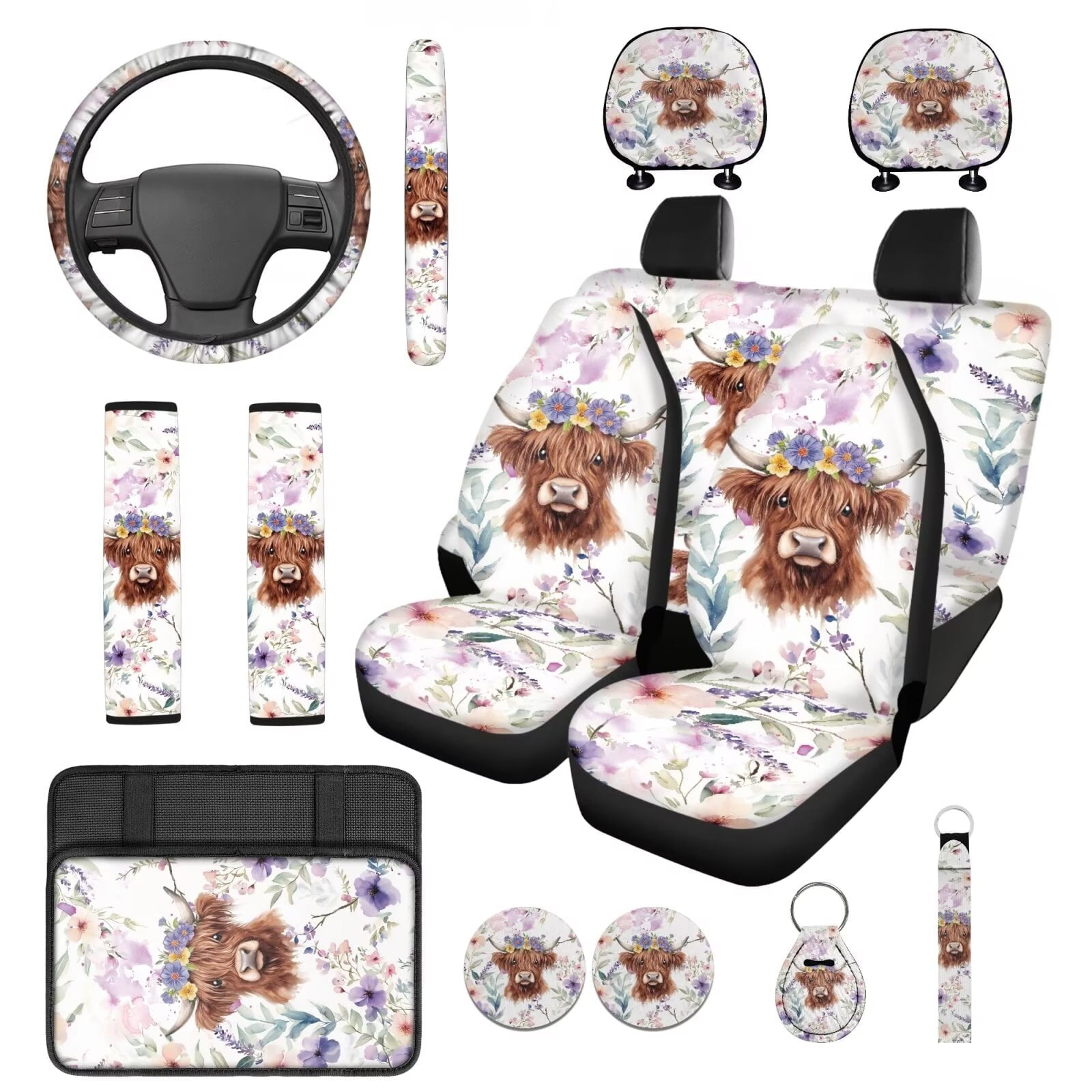 Motivo™ Yuyamidu Highland Cow Auto Seat