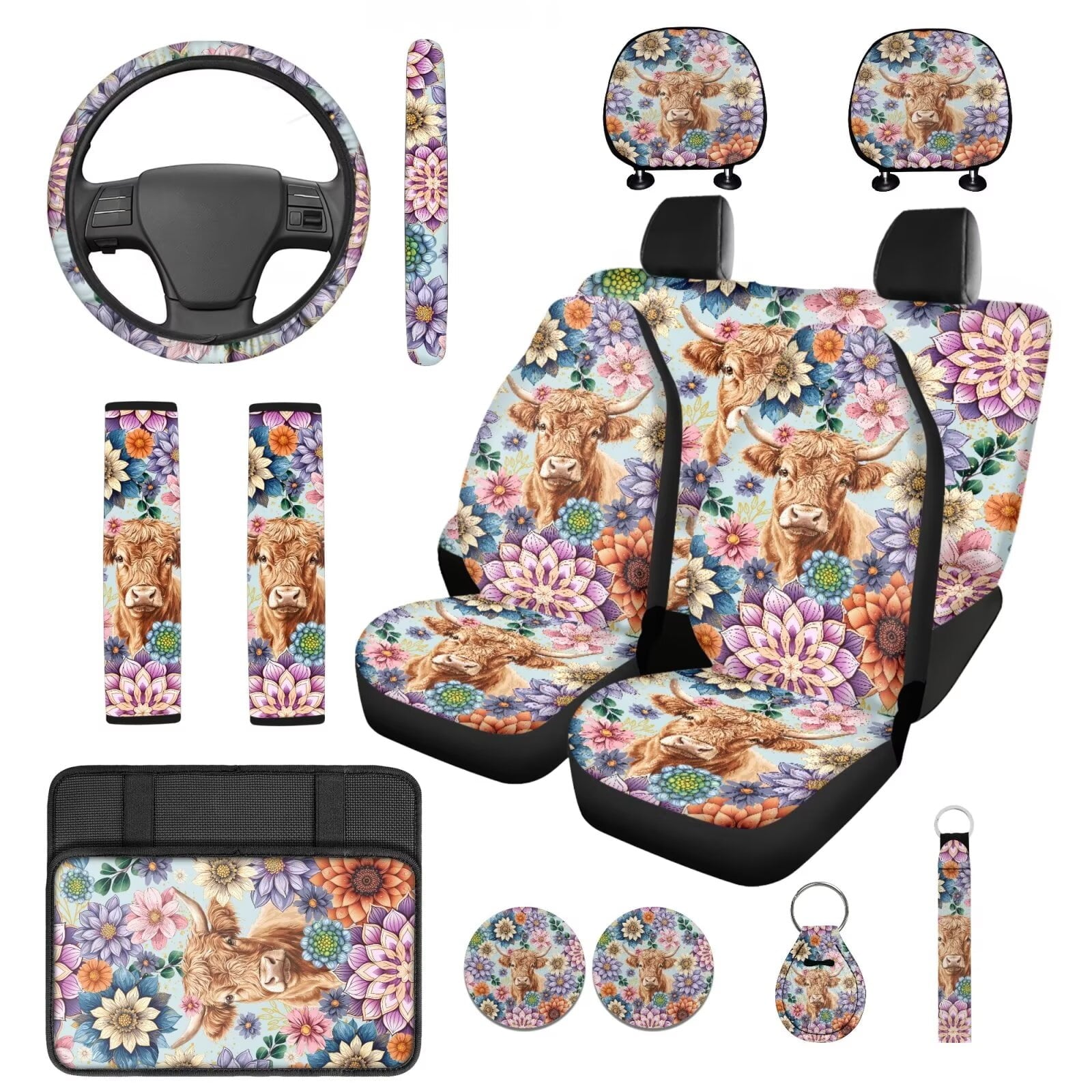 Motivo™ Yuyamidu Highland Cow Auto Seat