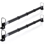 Zone Tech Expandable Clothes Bar Car Hanger Rod 2-Piece Heavy Duty Black Retractable Rubber Grip Vehicle Hanger Clothes Bar for Travel Expandable 34” to 62”