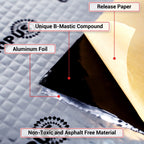 Canopus Car Sound Deadening Mat, 80 Mil 18 Sqft, Pack of 9 Sheets, Butyl Sound Deadener Mat, Audio Car Sound Dampening Material for Car Trunk, Door, Floor and Ceiling, SilveM