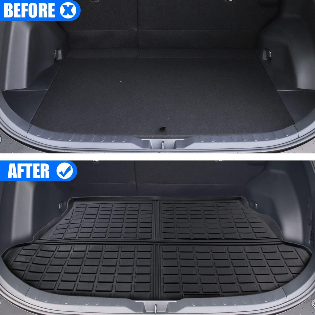 Rear Trunk Cargo Liner fit 2019-2025 Toyota RAV4 All Weather Rear Trunk Cargo Tray Floor Mat for Toyota RAV4 2019 2020 2021 2022 2023 2024 2025 SUV Accessory, Black