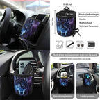 Jeiento Galaxy Wolf 15 PCS Car Seat Cover Full Set with Steering Wheel Cover Seat Belt Strap Cover Trash Cans Rear View Mirror Cover Cup Coaster Keychain Air Vent Storage Bag Car Decor