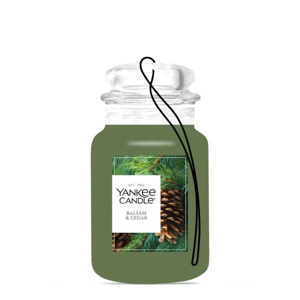 Yankee Candle Paper Car Jar, Balsam & Cedar (Pack of 10)