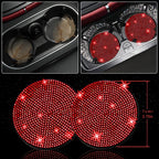 DEA 12 Pcs Bling Car Accessories Set for Women Car Floor Mats Full Set Steering Wheel Cover Seat Belt Covers Coasters Universal Fit Car SUV Truck Van Silver