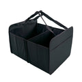 (2 pack) Auto Drive Car Hard-Sided Collapsible Trunk Organizer (Black)