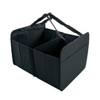 (2 pack) Auto Drive Car Hard-Sided Collapsible Trunk Organizer (Black)