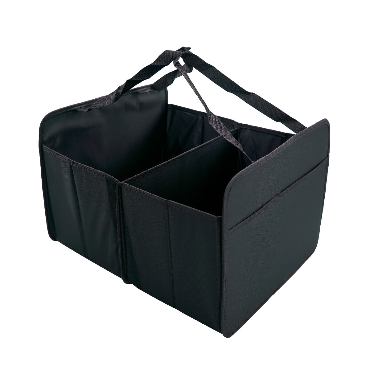 (2 pack) Auto Drive Car Hard-Sided Collapsible Trunk Organizer (Black)