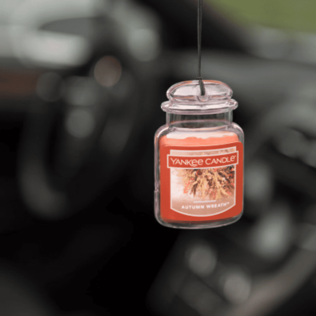 Yankee Candle Car Jar Ultimate Hanging Car Air Fresheners, Autumn Wreath, 0.96 oz (Pack of 12)