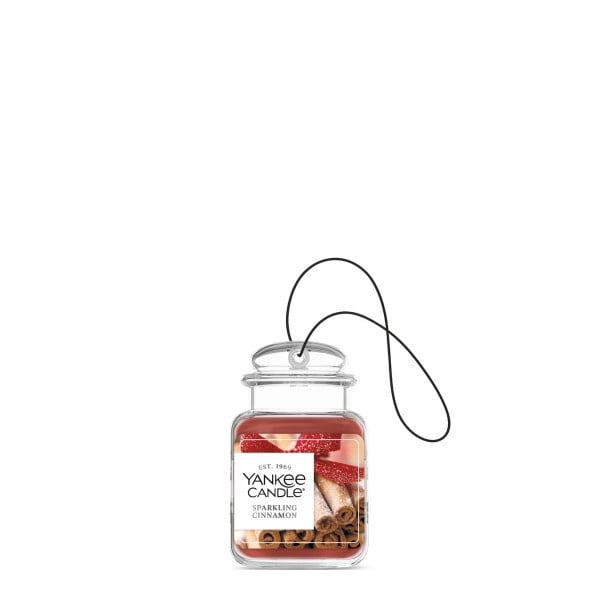 Yankee Candle Car Jar Ultimate Hanging Car Air Fresheners, Sparkling Cinnamon, 0.96 oz (Pack of 6)