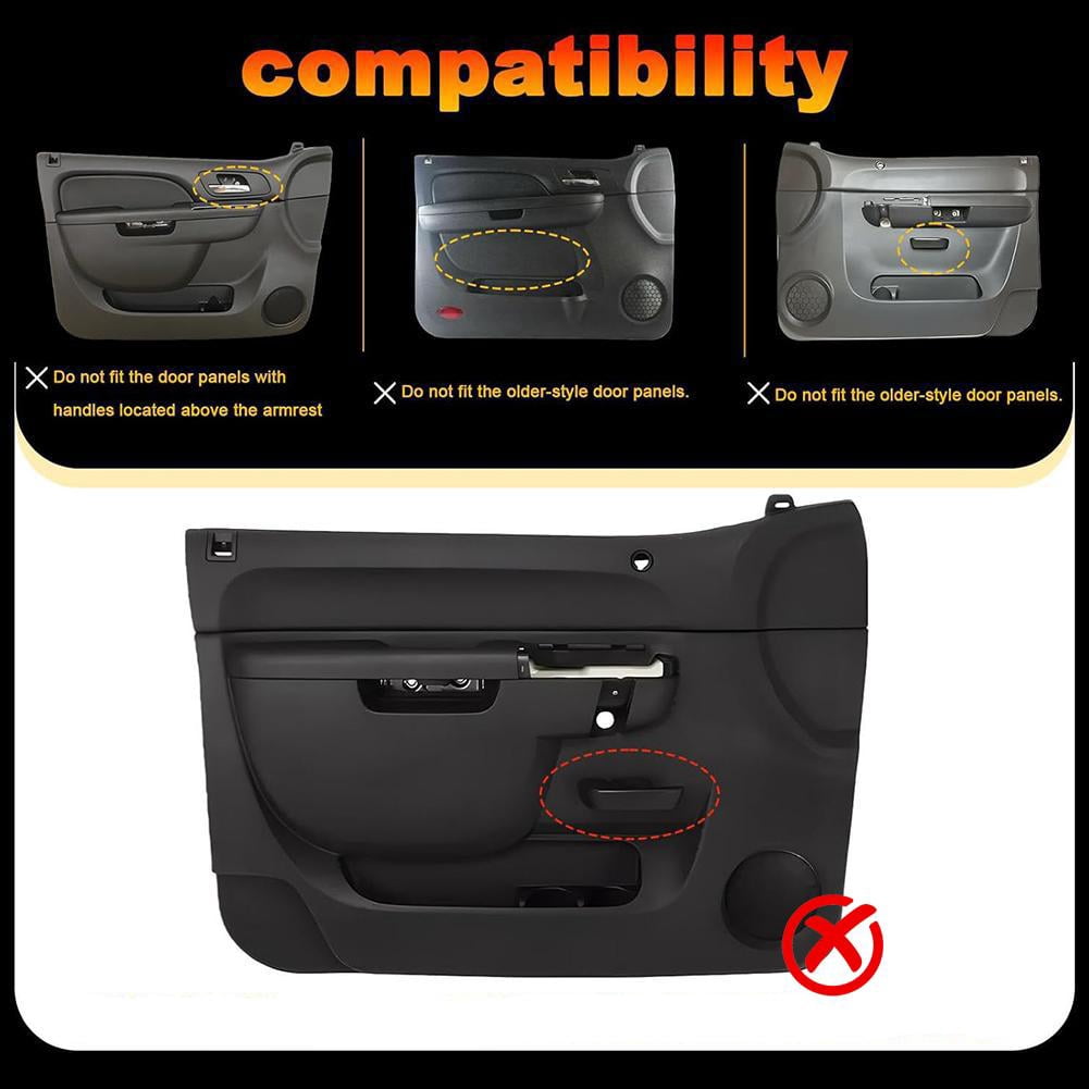 Front Driver Left Side Interior Door Armrest Repair Kit for 2010-2014 Chevy Silverado 1500 2500HD 3500HD, Upgraded ABS with Metal Bracket, Replaces GM 22818467 22818465 23402966