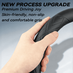 3D Embossed Custom Fit Steering Wheel Cover For Infiniti, Non-Slip Nappa Leather Wrap for Enhanced Grip & Comfort, Includes 2 Car Coasters & Fast Charging USB Cable Black