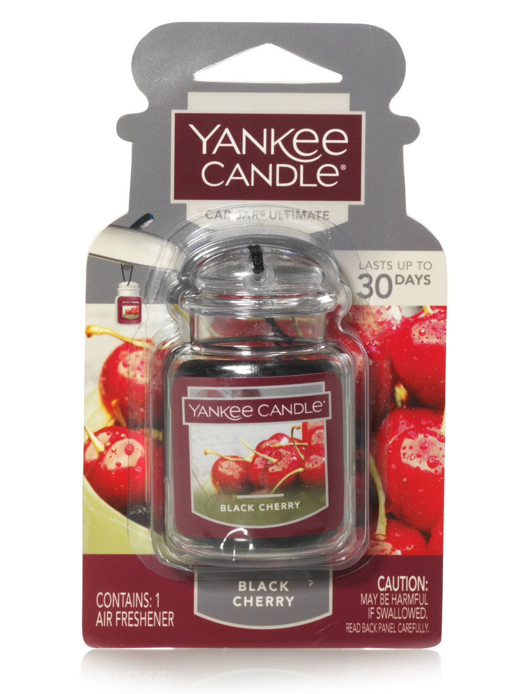 Yankee Candle Car Jar Ultimate, Black Cherry, 0.96 oz (Pack of 12)